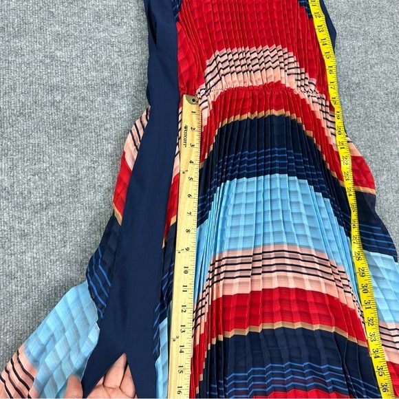 Gracia Dress Sz S Pleated Colorblock Maxi NWT - Picture 13 of 17